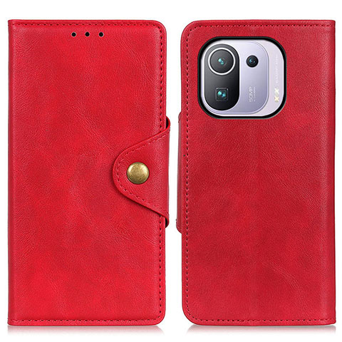 Coque Portefeuille Livre Cuir Etui Clapet N06P pour Xiaomi Mi 11 Pro 5G Rouge