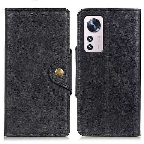 Coque Portefeuille Livre Cuir Etui Clapet N06P pour Xiaomi Mi 12 Lite 5G Noir