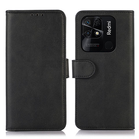 Coque Portefeuille Livre Cuir Etui Clapet N06P pour Xiaomi Redmi 10 Power Noir