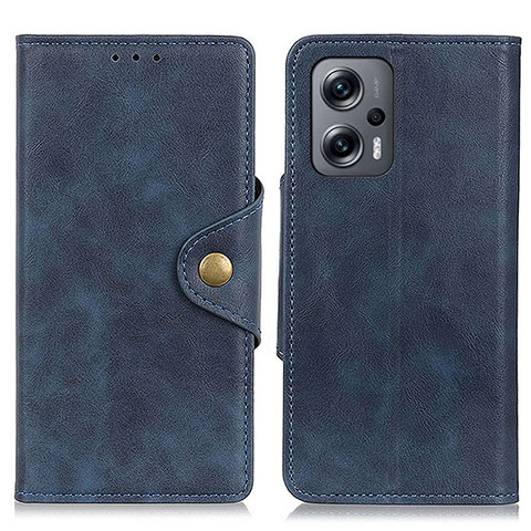 Coque Portefeuille Livre Cuir Etui Clapet N06P pour Xiaomi Redmi Note 12 Turbo 5G Bleu