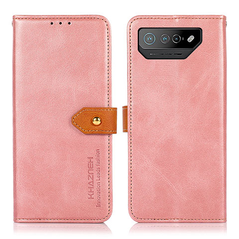 Coque Portefeuille Livre Cuir Etui Clapet N07P pour Asus ROG Phone 7 Pro Rose