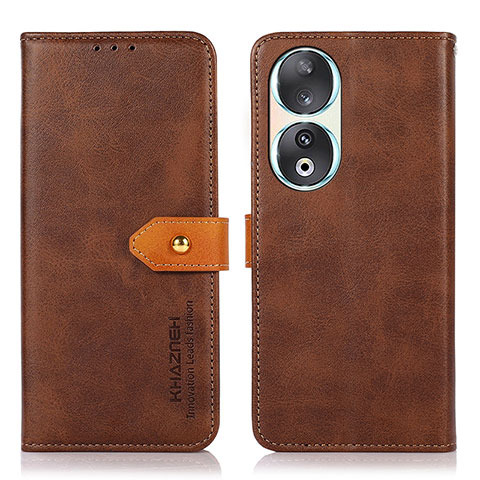 Coque Portefeuille Livre Cuir Etui Clapet N07P pour Huawei Honor 90 5G Marron