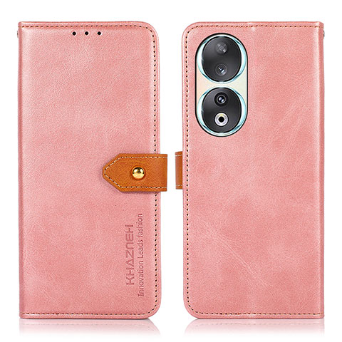 Coque Portefeuille Livre Cuir Etui Clapet N07P pour Huawei Honor 90 5G Rose