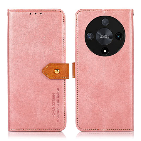 Coque Portefeuille Livre Cuir Etui Clapet N07P pour Huawei Honor Magic6 Lite 5G Rose