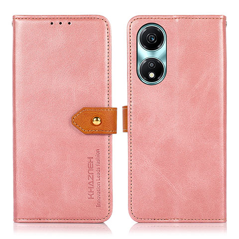 Coque Portefeuille Livre Cuir Etui Clapet N07P pour Huawei Honor X5 Plus Rose