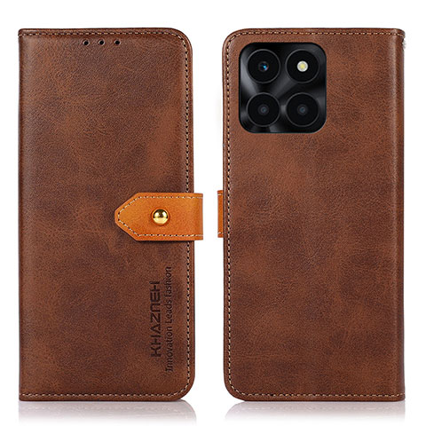 Coque Portefeuille Livre Cuir Etui Clapet N07P pour Huawei Honor X6a Marron