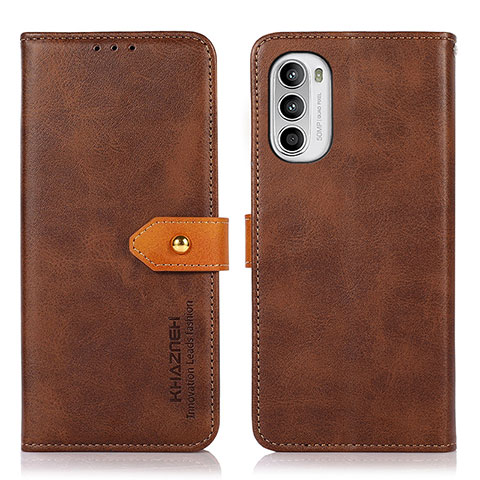 Coque Portefeuille Livre Cuir Etui Clapet N07P pour Motorola Moto Edge (2022) 5G Marron