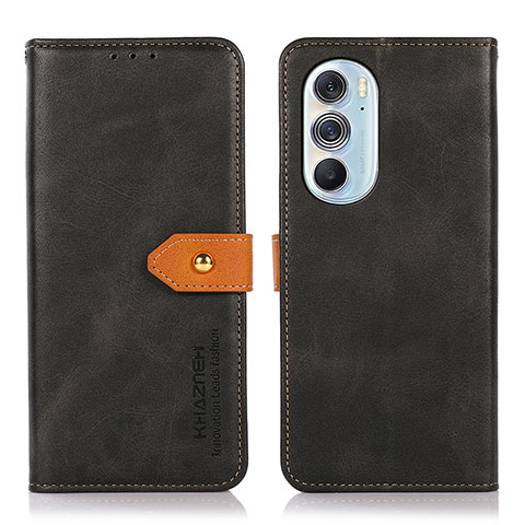 Coque Portefeuille Livre Cuir Etui Clapet N07P pour Motorola Moto Edge 30 Pro 5G Noir