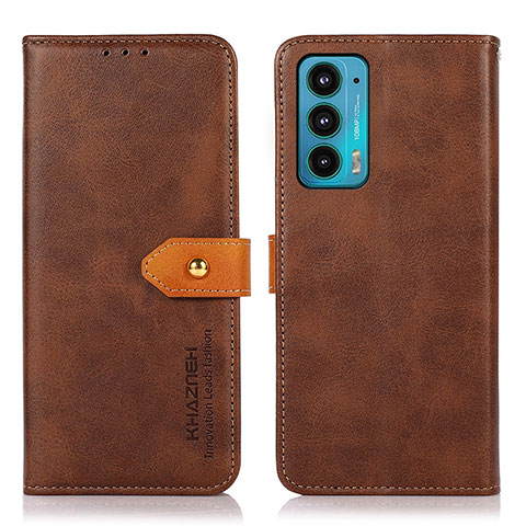 Coque Portefeuille Livre Cuir Etui Clapet N07P pour Motorola Moto Edge Lite 5G Marron