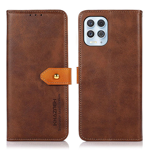 Coque Portefeuille Livre Cuir Etui Clapet N07P pour Motorola Moto Edge S 5G Marron