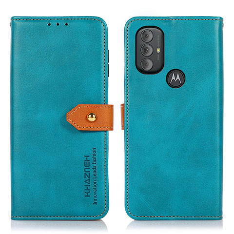 Coque Portefeuille Livre Cuir Etui Clapet N07P pour Motorola Moto G Play (2023) Cyan