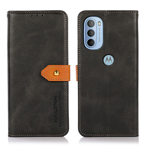 Coque Portefeuille Livre Cuir Etui Clapet N07P pour Motorola Moto G31 Noir