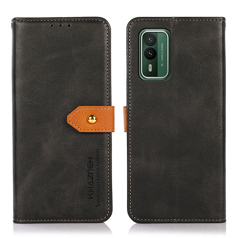 Coque Portefeuille Livre Cuir Etui Clapet N07P pour Nokia XR21 Noir