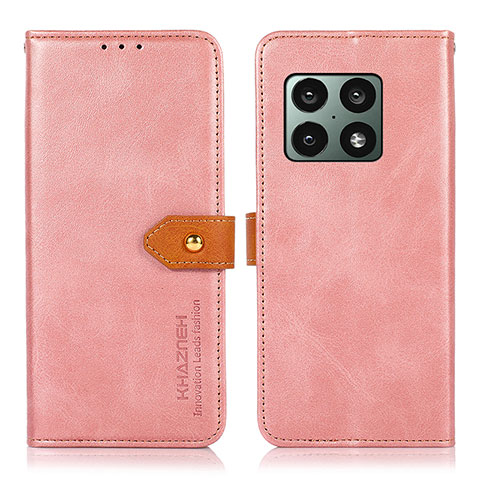 Coque Portefeuille Livre Cuir Etui Clapet N07P pour OnePlus 10 Pro 5G Rose