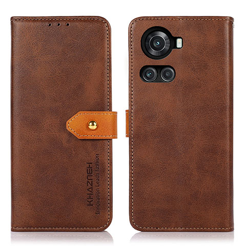 Coque Portefeuille Livre Cuir Etui Clapet N07P pour OnePlus 10R 5G Marron