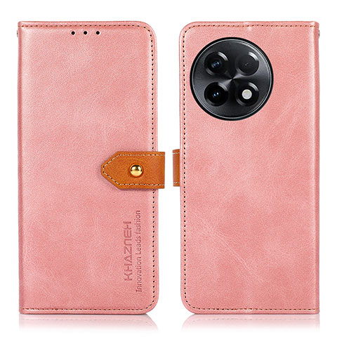 Coque Portefeuille Livre Cuir Etui Clapet N07P pour OnePlus 11R 5G Rose