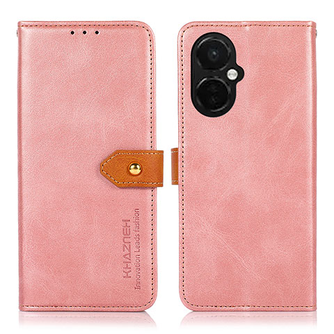 Coque Portefeuille Livre Cuir Etui Clapet N07P pour OnePlus Nord CE 3 5G Rose