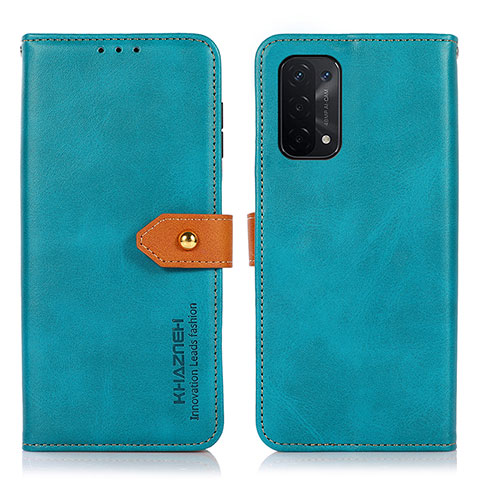 Coque Portefeuille Livre Cuir Etui Clapet N07P pour OnePlus Nord N200 5G Cyan