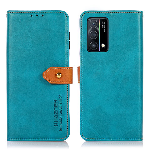 Coque Portefeuille Livre Cuir Etui Clapet N07P pour Oppo K9 5G Cyan