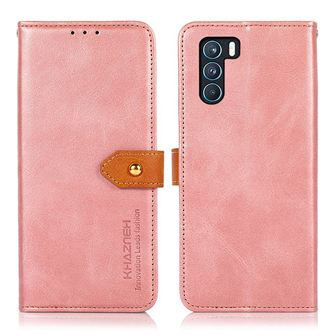 Coque Portefeuille Livre Cuir Etui Clapet N07P pour Oppo K9 Pro 5G Rose