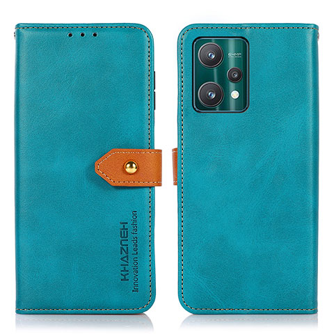 Coque Portefeuille Livre Cuir Etui Clapet N07P pour Realme 9 5G Cyan