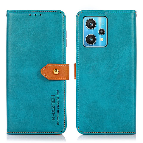 Coque Portefeuille Livre Cuir Etui Clapet N07P pour Realme 9 Pro+ Plus 5G Cyan