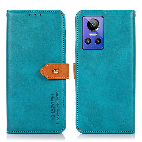 Coque Portefeuille Livre Cuir Etui Clapet N07P pour Realme GT Neo3 5G Cyan