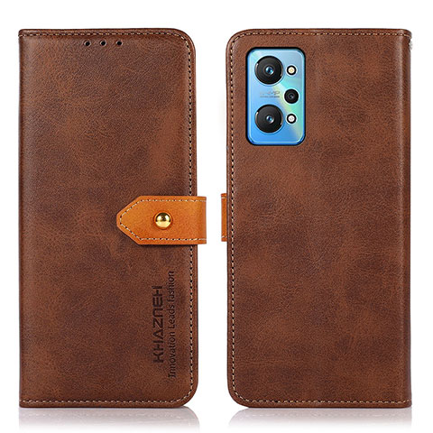 Coque Portefeuille Livre Cuir Etui Clapet N07P pour Realme GT2 5G Marron