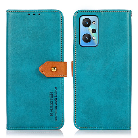 Coque Portefeuille Livre Cuir Etui Clapet N07P pour Realme Q5 Pro 5G Cyan