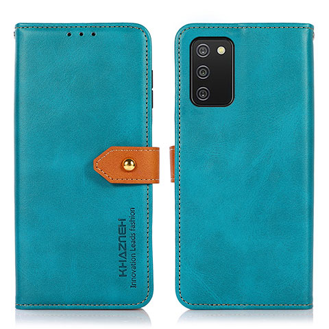 Coque Portefeuille Livre Cuir Etui Clapet N07P pour Samsung Galaxy A03s Cyan