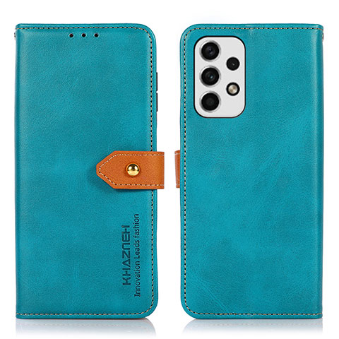 Coque Portefeuille Livre Cuir Etui Clapet N07P pour Samsung Galaxy A23 4G Cyan