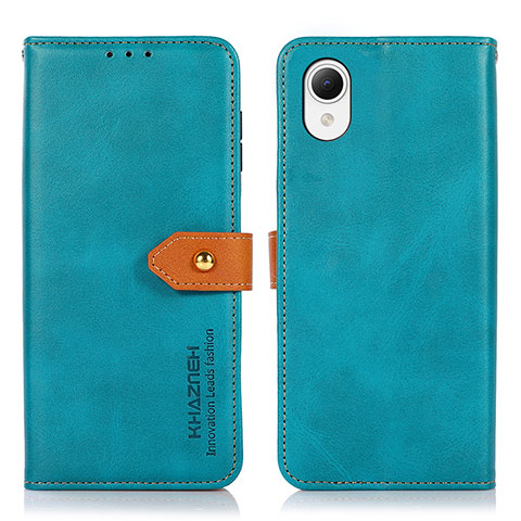 Coque Portefeuille Livre Cuir Etui Clapet N07P pour Samsung Galaxy A23 5G SC-56C Cyan