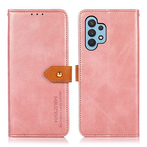 Coque Portefeuille Livre Cuir Etui Clapet N07P pour Samsung Galaxy A32 4G Rose