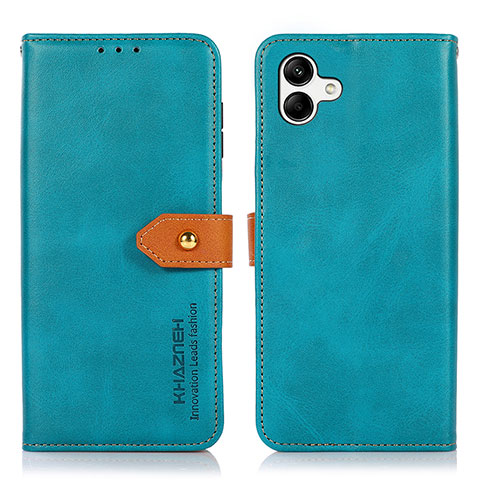 Coque Portefeuille Livre Cuir Etui Clapet N07P pour Samsung Galaxy M04 Cyan