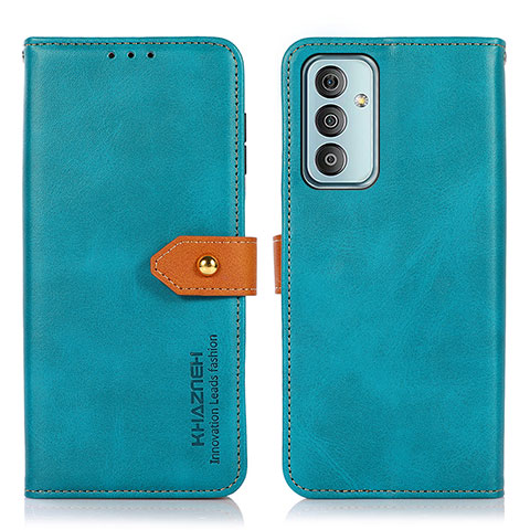 Coque Portefeuille Livre Cuir Etui Clapet N07P pour Samsung Galaxy M13 4G Cyan