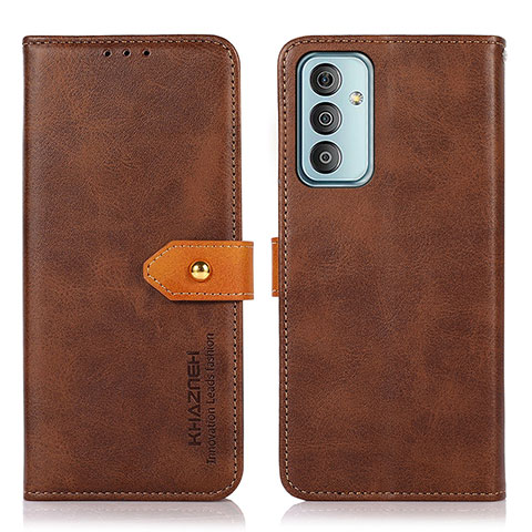 Coque Portefeuille Livre Cuir Etui Clapet N07P pour Samsung Galaxy M13 4G Marron