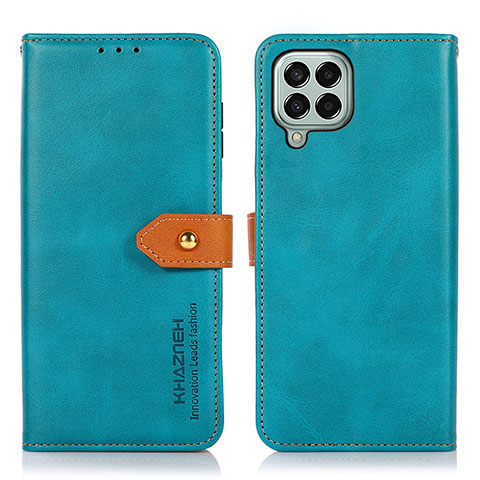 Coque Portefeuille Livre Cuir Etui Clapet N07P pour Samsung Galaxy M33 5G Cyan