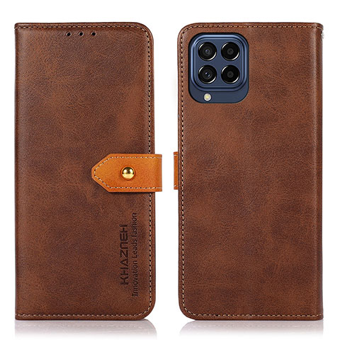 Coque Portefeuille Livre Cuir Etui Clapet N07P pour Samsung Galaxy M53 5G Marron