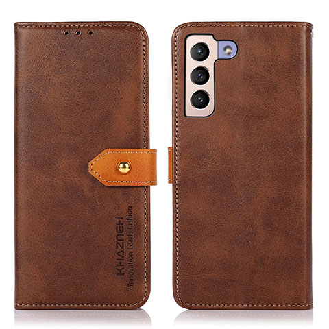 Coque Portefeuille Livre Cuir Etui Clapet N07P pour Samsung Galaxy S24 5G Marron