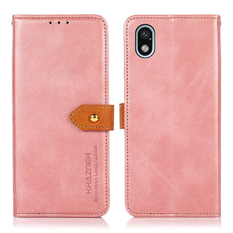 Coque Portefeuille Livre Cuir Etui Clapet N07P pour Sony Xperia Ace III SO-53C Rose