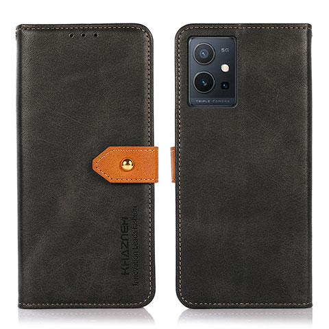 Coque Portefeuille Livre Cuir Etui Clapet N07P pour Vivo Y33e 5G Noir