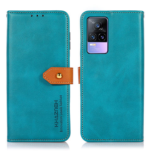 Coque Portefeuille Livre Cuir Etui Clapet N07P pour Vivo Y73 (2021) Cyan