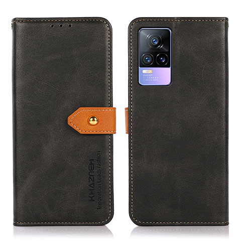 Coque Portefeuille Livre Cuir Etui Clapet N07P pour Vivo Y73 (2021) Noir