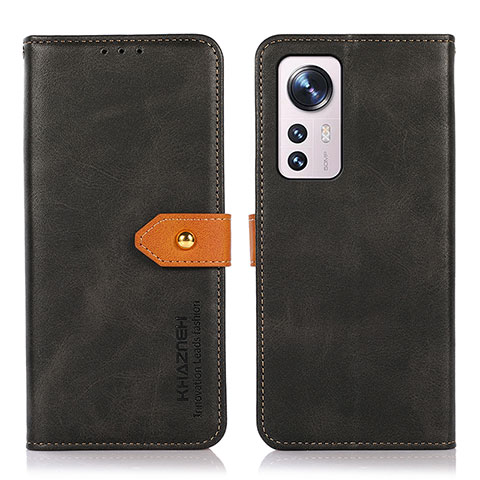 Coque Portefeuille Livre Cuir Etui Clapet N07P pour Xiaomi Mi 12 Pro 5G Noir