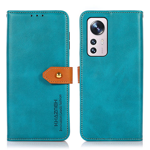 Coque Portefeuille Livre Cuir Etui Clapet N07P pour Xiaomi Mi 12S 5G Cyan