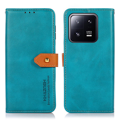 Coque Portefeuille Livre Cuir Etui Clapet N07P pour Xiaomi Mi 13 5G Cyan