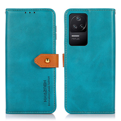 Coque Portefeuille Livre Cuir Etui Clapet N07P pour Xiaomi Poco F4 5G Cyan