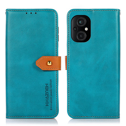 Coque Portefeuille Livre Cuir Etui Clapet N07P pour Xiaomi Poco M5 4G Cyan