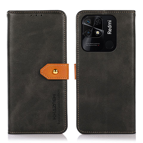 Coque Portefeuille Livre Cuir Etui Clapet N07P pour Xiaomi Redmi 10 Power Noir