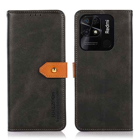 Coque Portefeuille Livre Cuir Etui Clapet N07P pour Xiaomi Redmi 10C 4G Noir